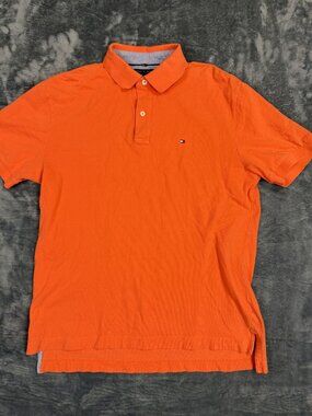 Tommy Hilfiger Orange Classic Fit Polo Shirt L